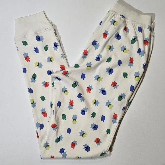 Hannah Anderson Holiday Jogger Pants Womens XS White Dradel Star Of David Print - Picture 2 of 8